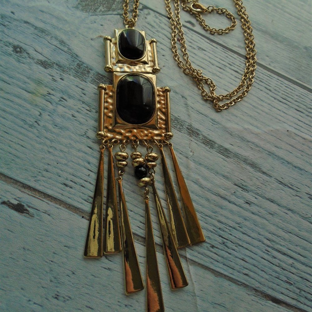 ARt deco inspired drama necklace